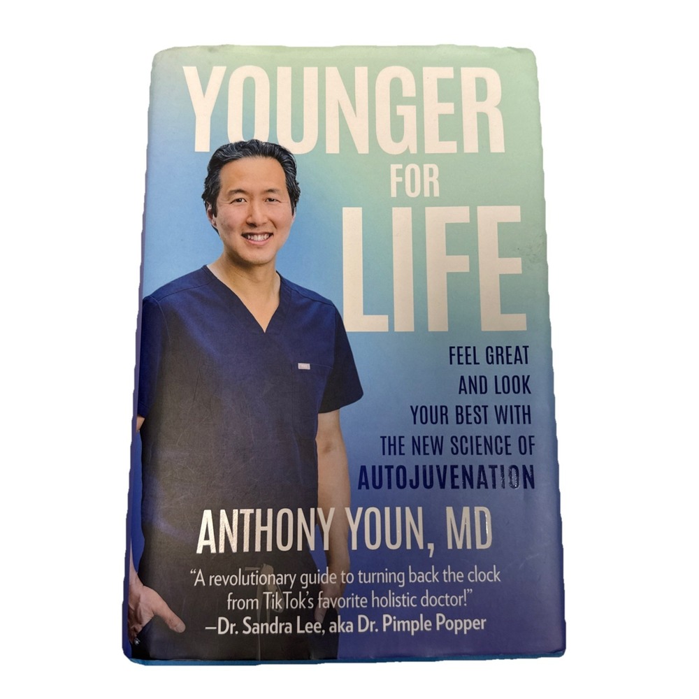 New Younger For Life By Anthony‎ Youn MD Hardcover Holistic Health Longevity